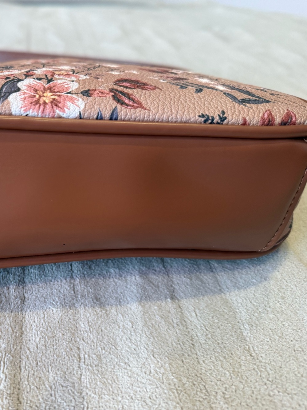 Fiorelli Floral Shoulder Bag Mauve Pink Printed Purse Feminine Everyday Handbag - Picture 3 of 10